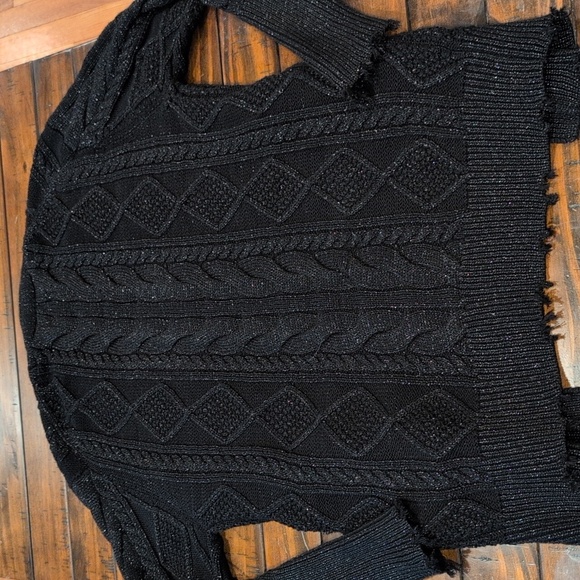 RtA Serge Metallic Cable Knit Cardigan Gretta Luxe - Picture 7 of 8